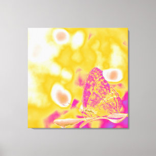 Toile Papillon d'art de bruit sur la feuille