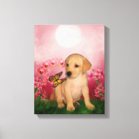 Papillon de marionnette jaune du Labrador Fleurs d