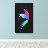 Toile Papillon de peinture Abstrait sur noir (Insitu (Plancher de Bois))