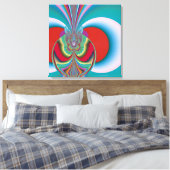Toile Papillon de printemps, explosion de couleurs abstr (Insitu(Chambre))