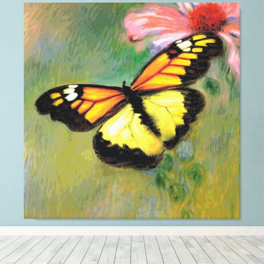 Toile Papillon d'été du printemps - (Insitu (Plancher de Bois))