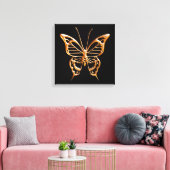Toile Papillon Doré (Insitu(Salon))