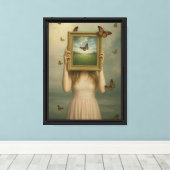 Toile Papillon Dream Frame Art Imprimer (Insitu (Plancher de Bois))