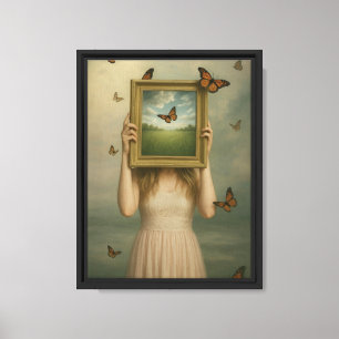 Toile Papillon Dream Frame Art Imprimer