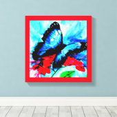 Toile Papillon embrasse l'impression aquarelle (Insitu (Plancher de Bois))