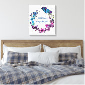 Toile Papillon et fleurs Serre et citation (Insitu(Chambre))