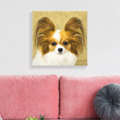 Toile Papillon (Hound Tri) Peinture - Art Chien original (Insitu(Salon))