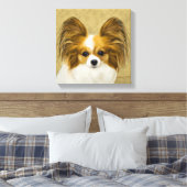 Toile Papillon (Hound Tri) Peinture - Art Chien original (Insitu(Chambre))