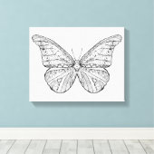 Toile Papillon inspiré (Insitu (Plancher de Bois))