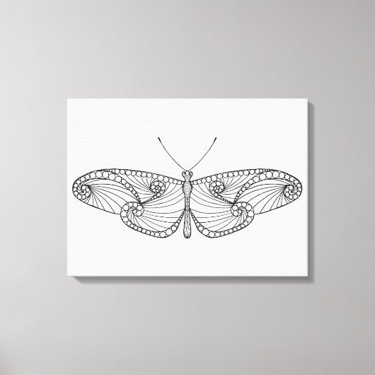 Toile Papillon inspiré Art 6 (Recto)