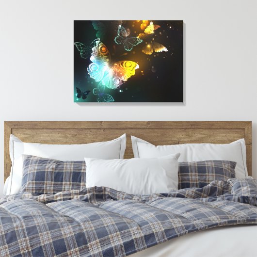 Toile Papillon lumineux et papillons de nuit (Insitu(Chambre))