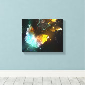 Toile Papillon lumineux et papillons de nuit (Insitu (Plancher de Bois))