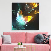 Toile Papillon lumineux et papillons de nuit (Insitu(Salon))
