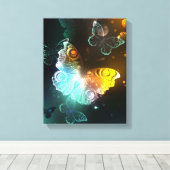 Toile Papillon lumineux et papillons de nuit (Insitu (Plancher de Bois))