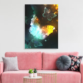 Toile Papillon lumineux et papillons de nuit (Insitu(Salon))