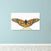 Toile Papillon monarque avec ailes étalées (Insitu (Plancher de Bois))