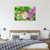 Toile Papillon monarque - Danaus plexippus - Femelle (Insitu(Chambre))