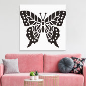 Toile Papillon noir et blanc (Insitu(Salon))