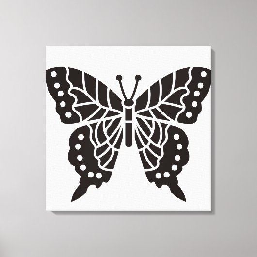 Toile Papillon noir et blanc (Recto)