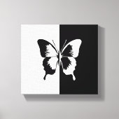 Toile Papillon noir et blanc (Recto)