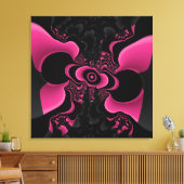 Toile Papillon noir et rose fractal (Insitu(Salon))