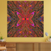 Toile Papillon orange et magenta abstrait et tripant (Insitu(Salon))