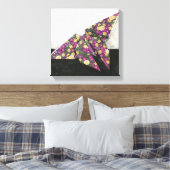 Toile Papillon Origami sur papier floral (Insitu(Chambre))