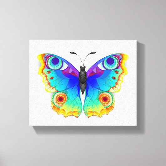 Toile Papillon Paon Arc-en-Ciel (Recto)