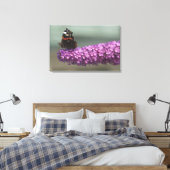 Toile Papillon paon sur fleur (Insitu(Chambre))