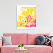 Toile Papillon pop art sur la feuille (Insitu(Salon))