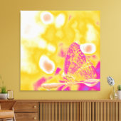 Toile Papillon pop art sur la feuille (Insitu(Salon))