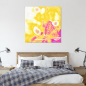 Toile Papillon pop art sur la feuille (Insitu(Chambre))