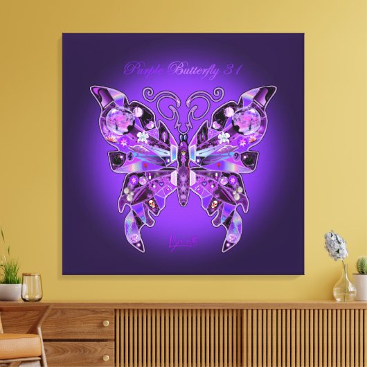 Toile Papillon pourpre 31 Carnet (Insitu(Salon))