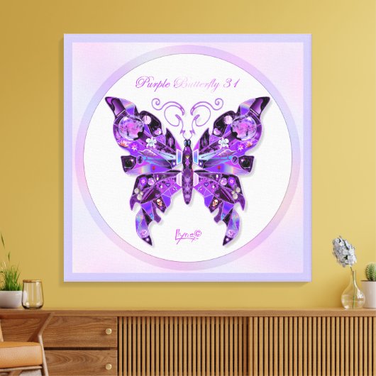 Toile Papillon pourpre 31 Carnet (Insitu(Salon))