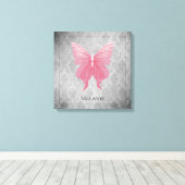 Toile Papillon rose bijoux (Insitu (Plancher de Bois))