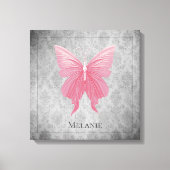 Toile Papillon rose bijoux (Recto)