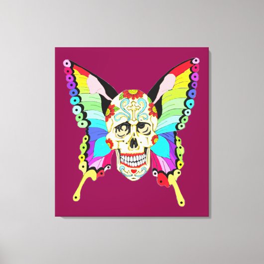 Toile Papillon Sugar Skull (Recto)