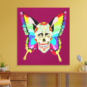 Toile Papillon Sugar Skull (Insitu(Salon))