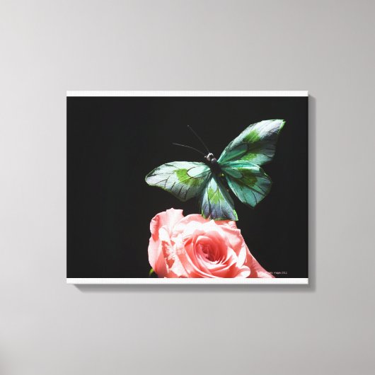 Toile Papillon sur la fleur 2 (Recto)