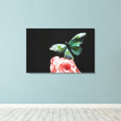 Toile Papillon sur la fleur 2 (Insitu (Plancher de Bois))