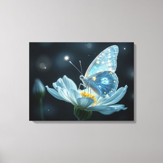 Toile Papillon sur une fleur de lune (Recto)