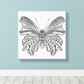 Toile Papillon tropical inspiré 6 (Insitu (Plancher de Bois))