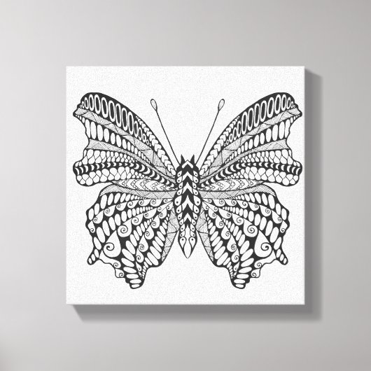 Toile Papillon tropical inspiré 6 (Recto)