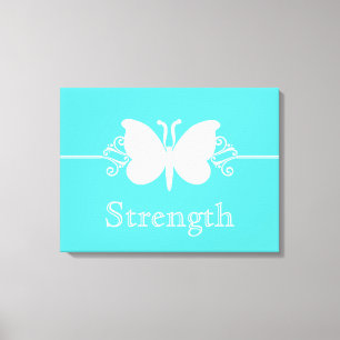 Toile Papillon Turquoise Tourbe Virtue Canvas Imprimer