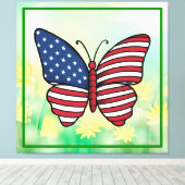Toile Papillon USA - Numéro de drapeau 62614 (Insitu (Plancher de Bois))