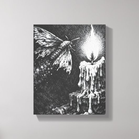 Toile Papillon vers la Flamme — par BurnsInHell (Recto)