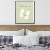 Toile Papillon Vert Crème Brun (Insitu(Chambre))