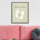 Toile Papillon Vert Crème Brun (Insitu(Salon))