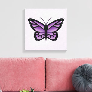 Toile Papillon Violet