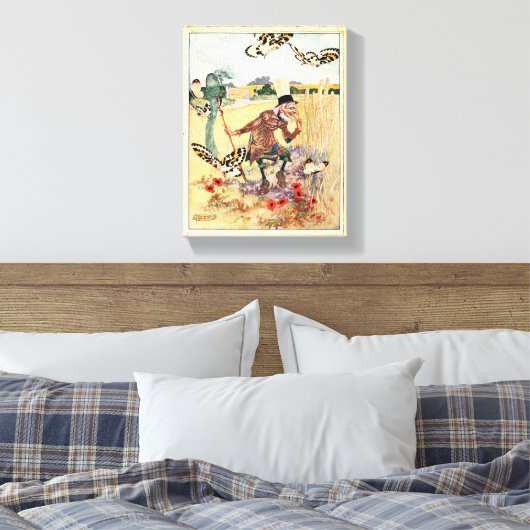 Toile Papillon Whisperer - Image Vintage (Insitu(Chambre))